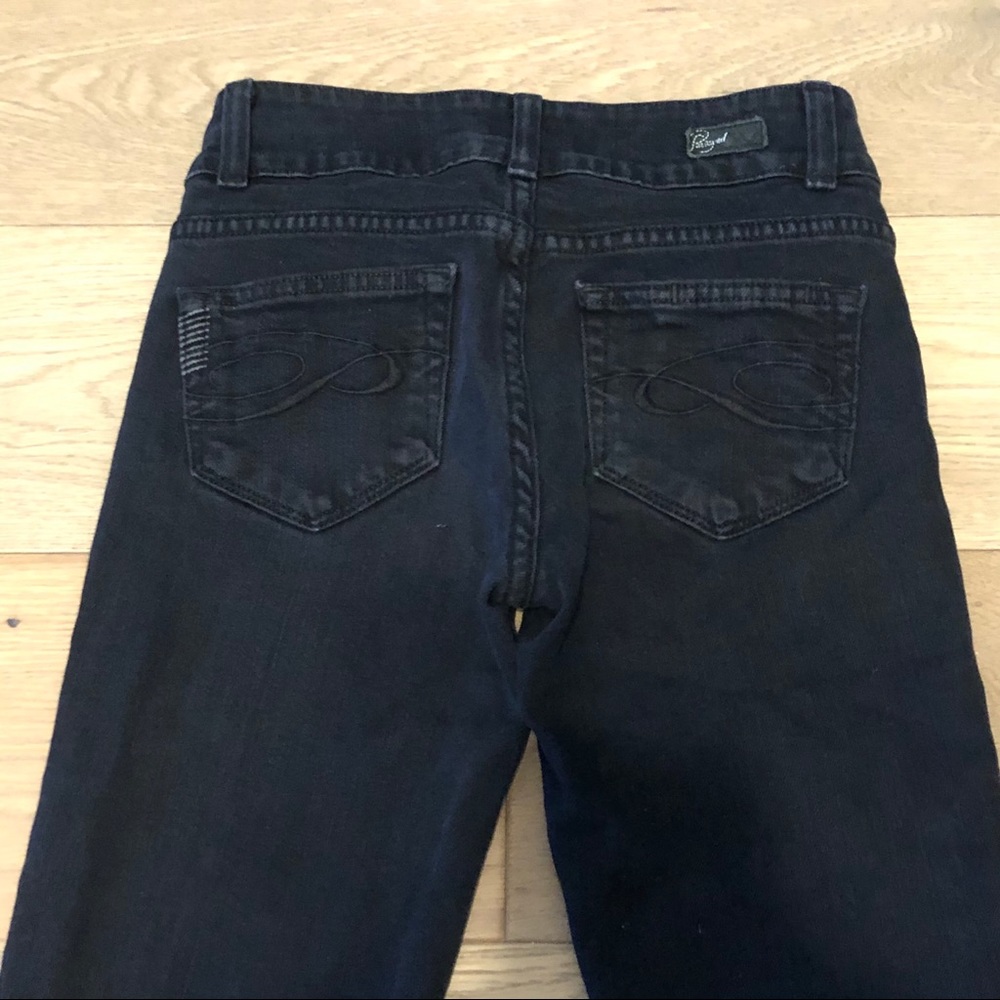 Paige Mid Rise Straight Black denim jeans Sz 24 - Picture 8 of 12